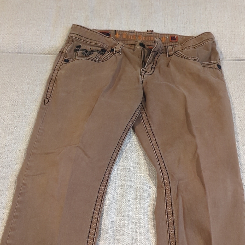 Men's Brown Rock Revival Jeans